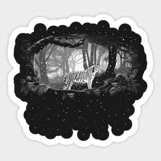 Snowing tiger Sticker